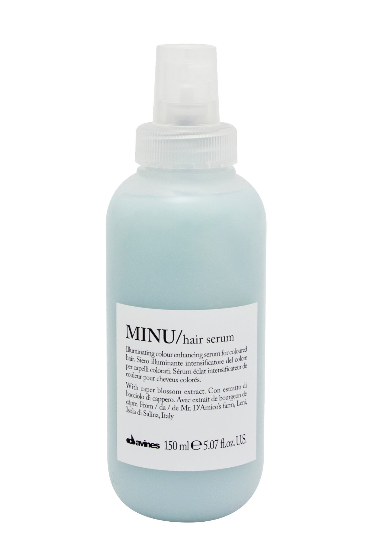 Minu Hair Sérum de Davines. Sérum iluminador sin aclarado que aporta brillo y prolonga la duración del color. (22,25€)