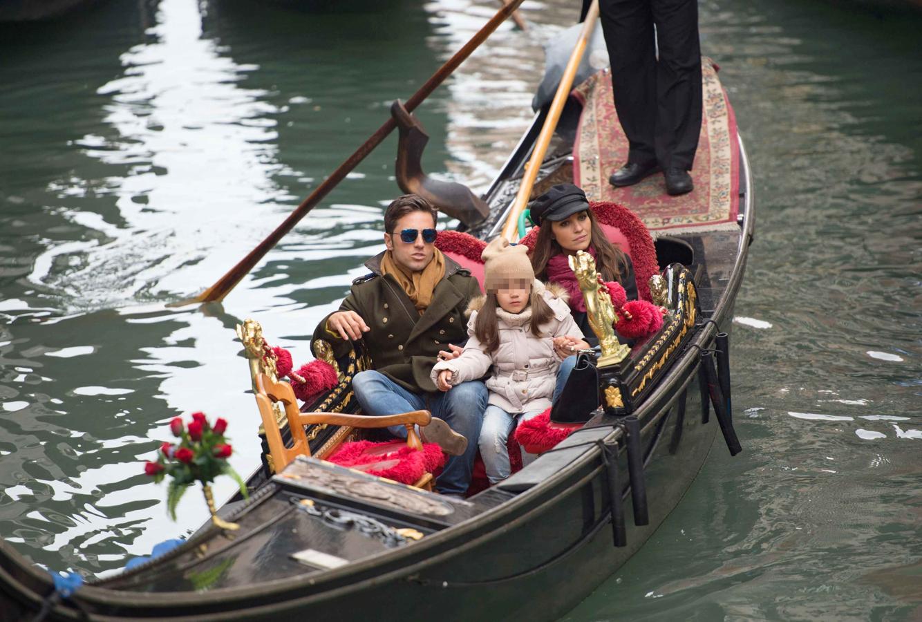 La familia al completo disfrutaron en Venecia de un paseo en las míticas góndolas.