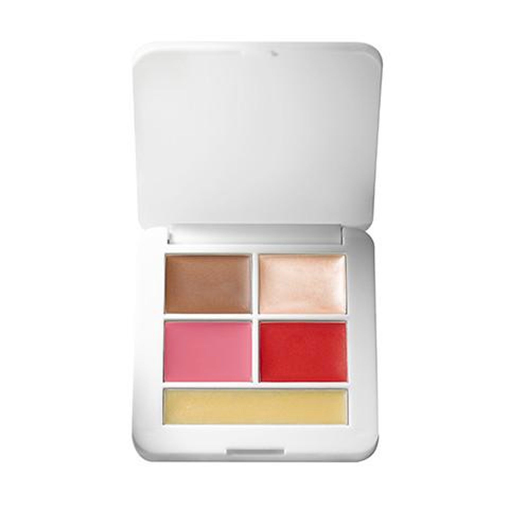 Paleta Signature Set (Pop) de RMS Beauty. 5 tonos con bronceador, iluminador,colorete y bálsamo para labios. Marca orgánica y vegana. (56€, laconicum.com)