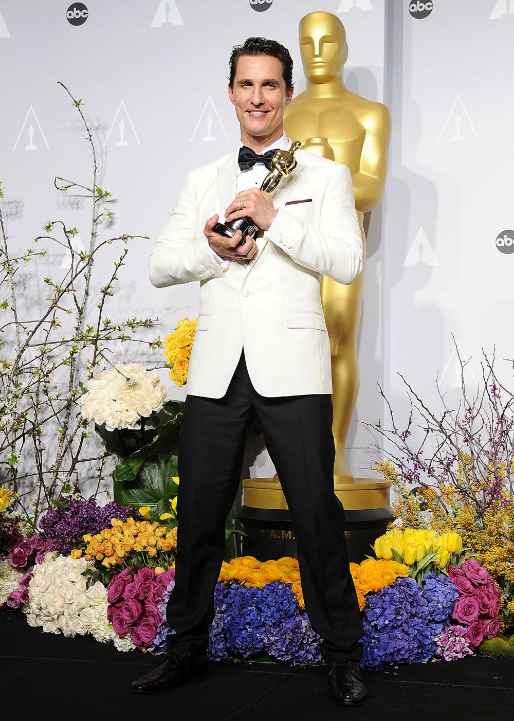 2014: Matthew McConaughey. Oscar Mejor Actor por 'Dallas Buyer Club'
