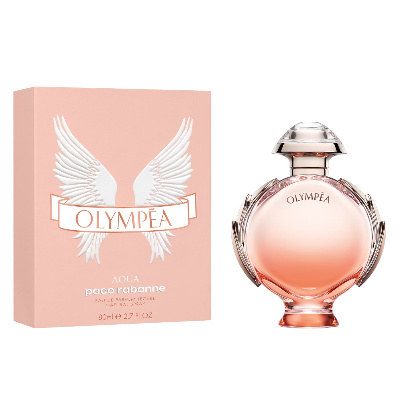 Perfumes para San Valentín: Olympea Aqua EDT de Paco Rabanne. La versión fresca de la fragancia original. Suave y envolvente para una mujer inquieta y dinámica. (103€, 80 ml)