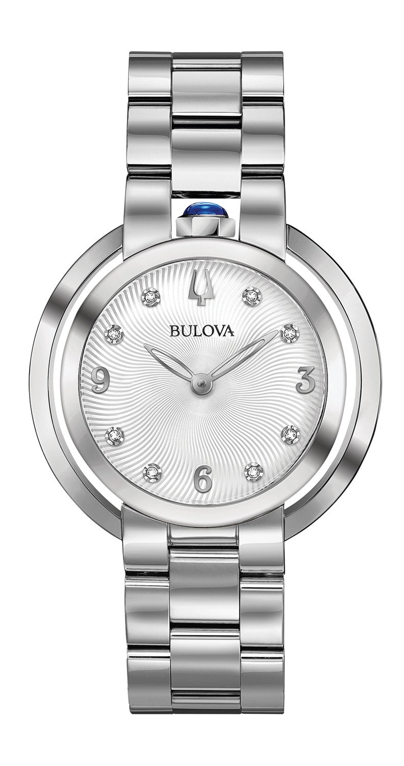 Y con pulsera de eslabones, de Bulova.