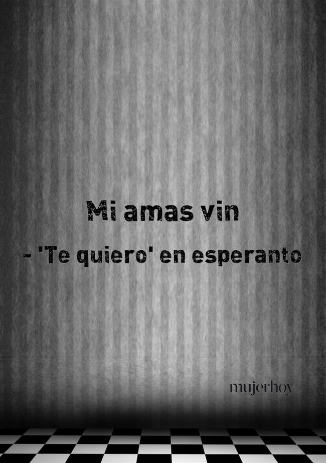 Cómo se dice 'te quiero' en esperanto