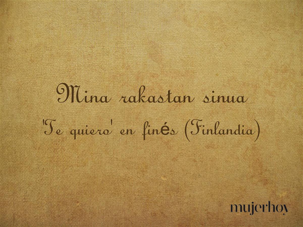 Cómo se dice 'te quiero' en finés