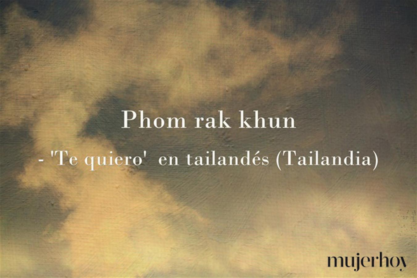 Cómo se dice 'te quiero' en tailandés