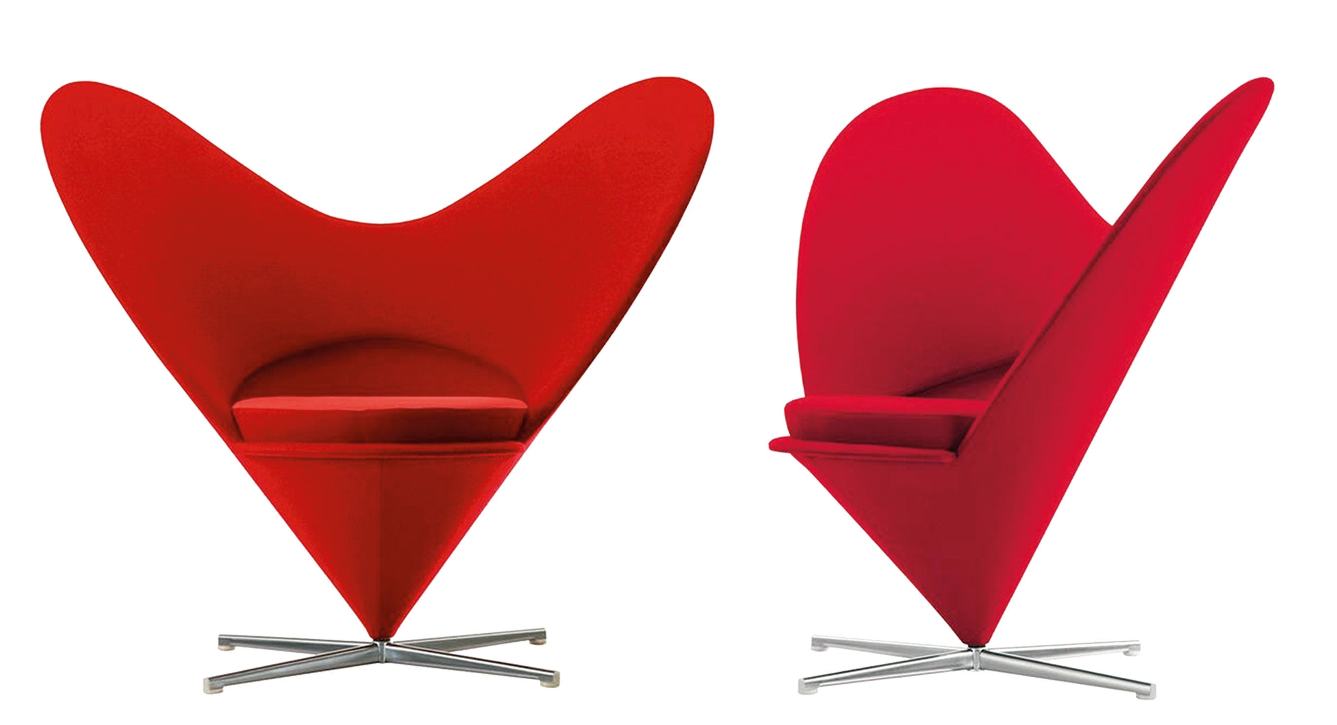 Creada en 1958 por el diseñador Verner Panton, su forma le da nombre, pero también recuerda a las orejas de Mickey Mouse. vitra.com.