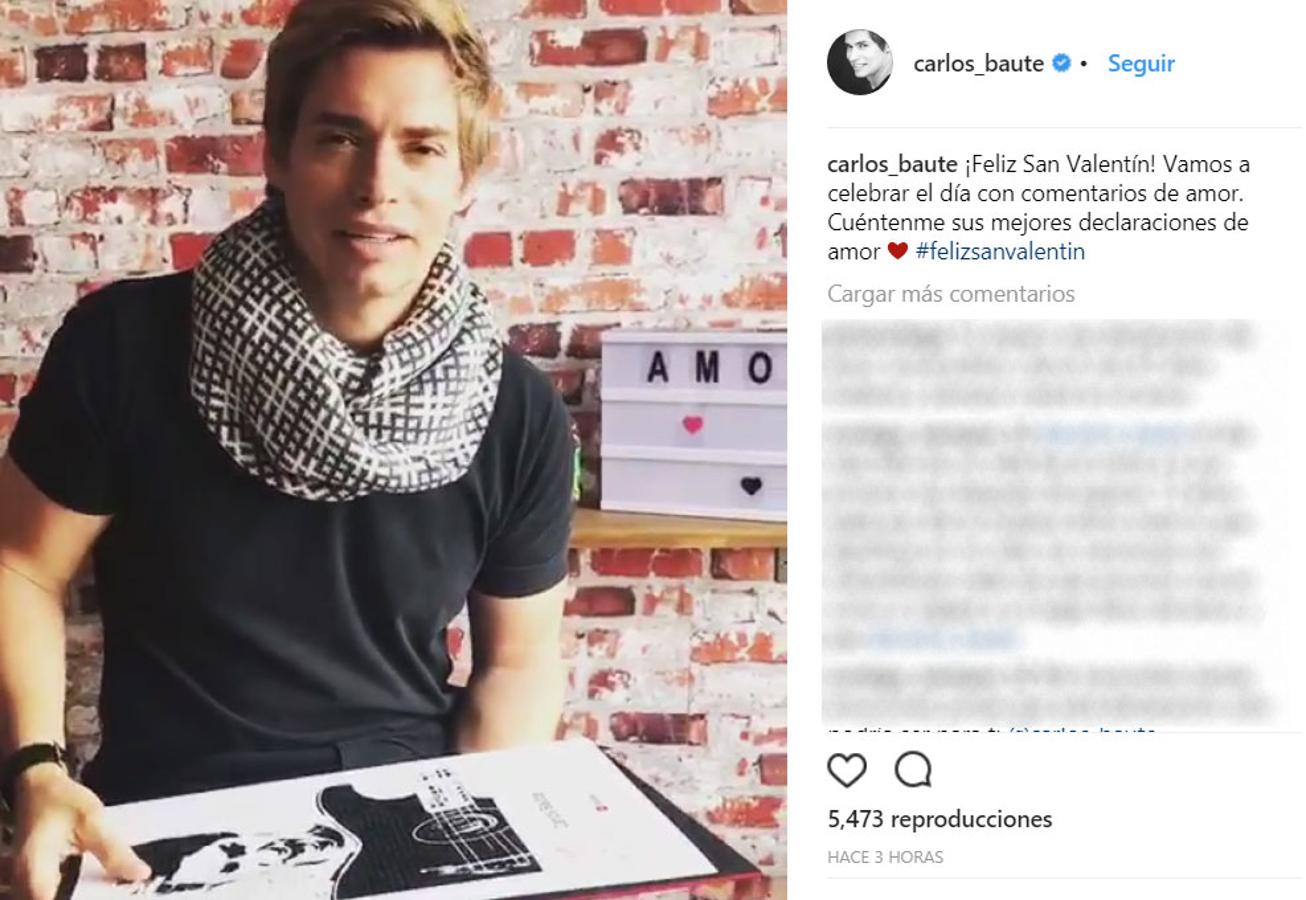 Carlos Baute ha preferido que sus seguidores le compartan sus mejores felicitaciones de amor.