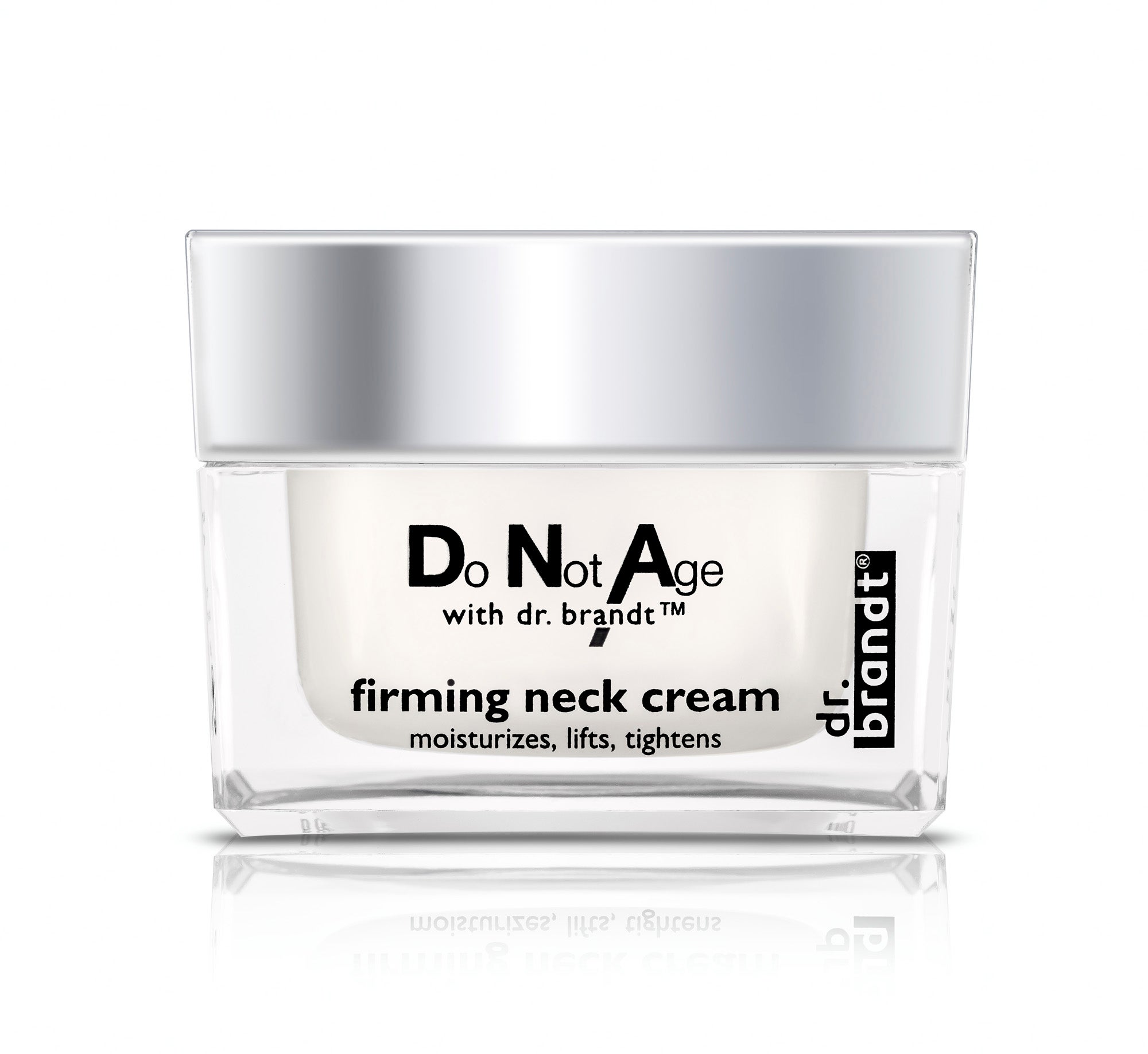 Do Not Age firming neck cream de dr. brandt skincar. Una crema reafirmante de cuello y escote que tersa, reafirma y suaviza la piel para una apariencia más joven. (65,90€, en Sephora)