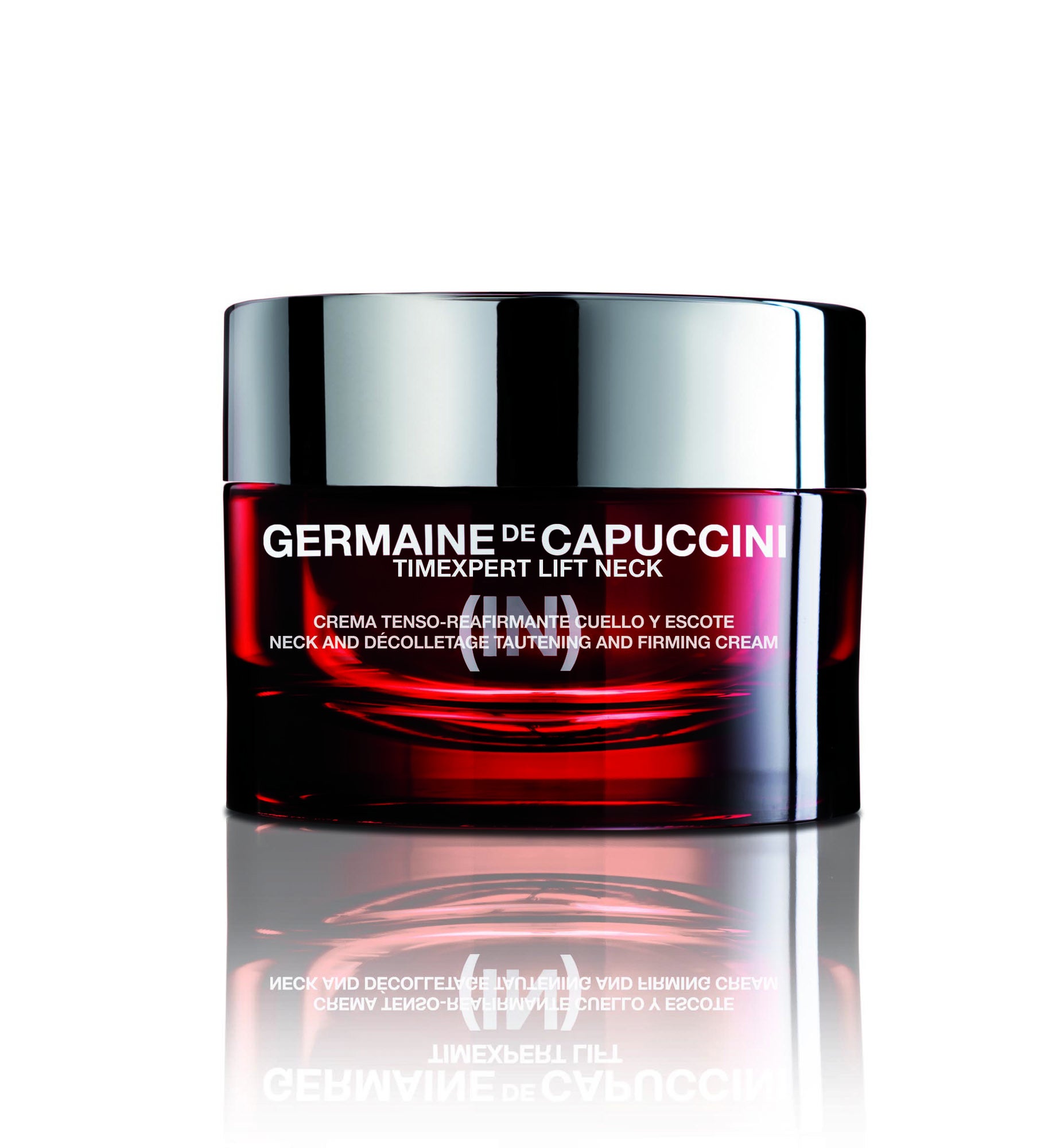 Crema Tenso-Reafirmante Cuello y Escote de Germaine de Capuccini. En tres semanas ciñe y reajusta la piel distendida del cuello y rejuvenece el escote. (56,40€)