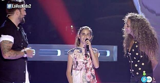 Antonio Orozco y Rosario Flores emocionados con la actuación de Laura en 'La Voz Kids'.
