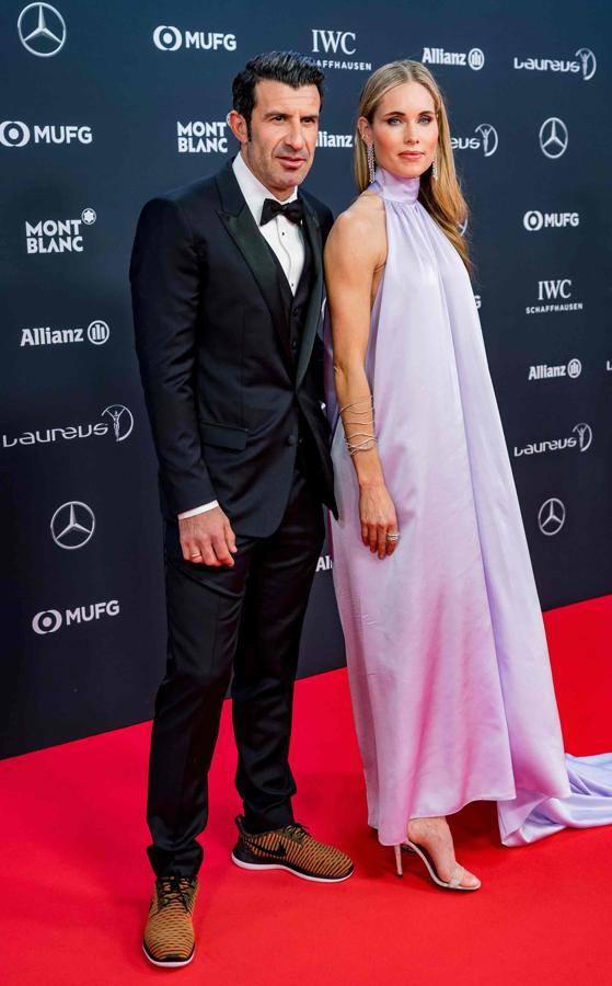 Luis Figo y Helen Svedin fueron, la pareja también asistió para presenciar la entrega de premios.