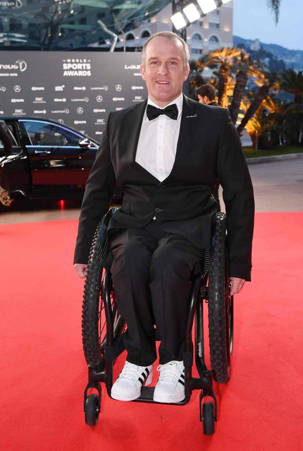 Martin Braxenthaler posó también en la alfombra roja de los premios.