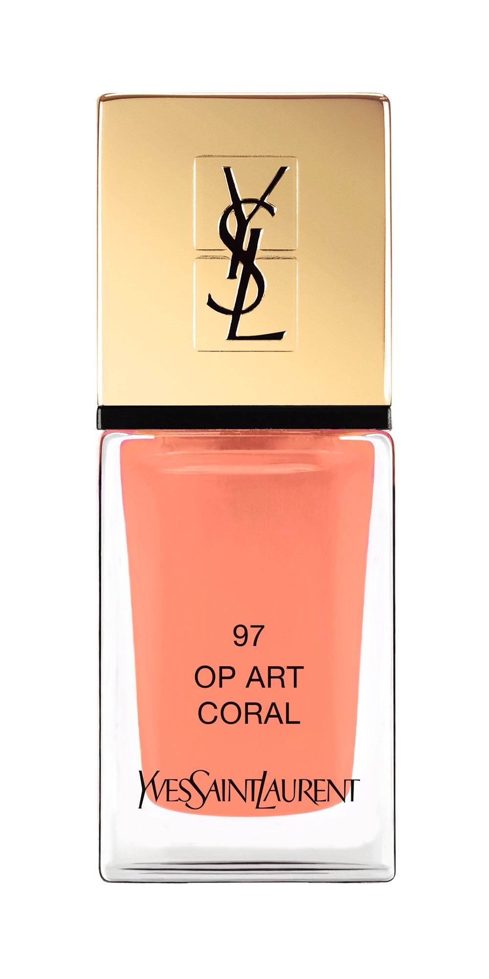 Laca de uñas La laque Couture Nº97 de Yves Saint Laurent Beauté. Un tono coral. (28,60€)