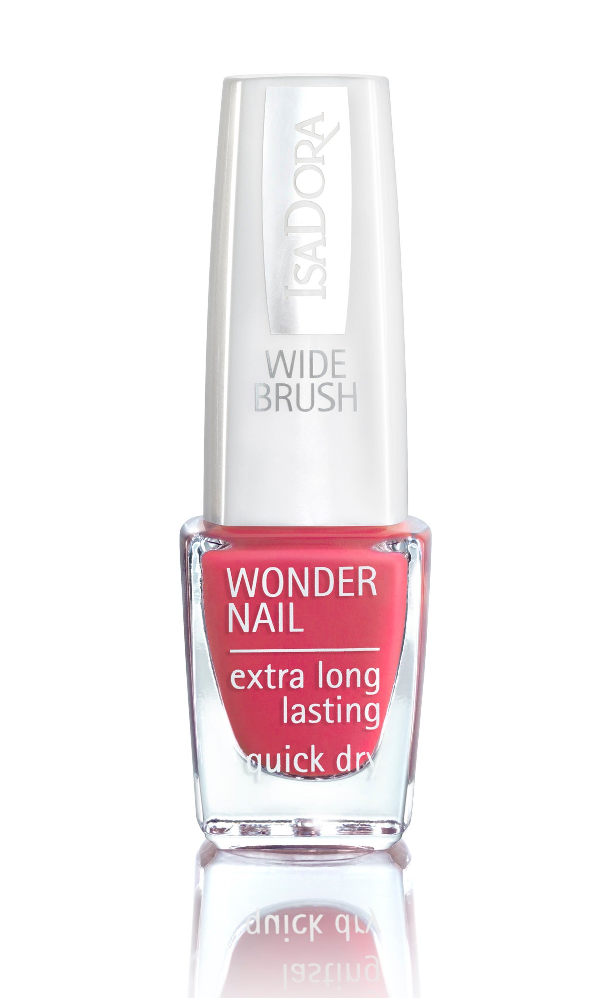 Laca Wonder Nail de Isadora. De larga duración y rápido secado con colores tan primaverales como este rosa fresa (tono 579). (8,90€, en Douglas)