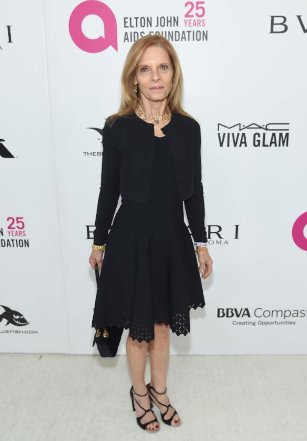 Sandra Brant, en su paso por la alfombra roja de la fiesta benéfica de Elton John.