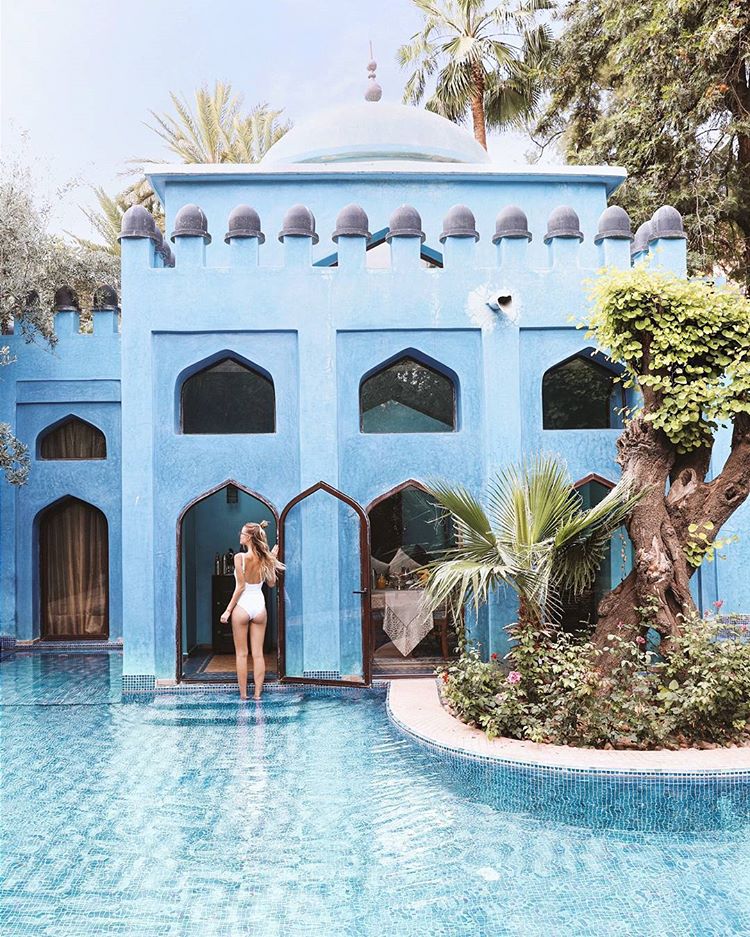 Es Saadi Marrakech Resort: 11.000 seguidores en Instagram. Un hotel de 5 estrellas y de ensueño en Hivernage, Marrakech. Foto: @ohhcouture.