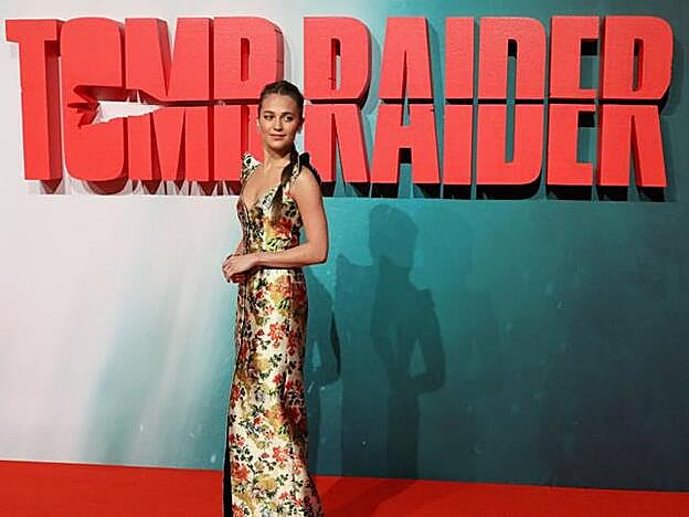 Alicia Vikander durante la Premiere de 'Tomb Raider' en Europa