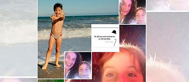 Collage fotográfico que realizaron con el pequeño Gabriel en la pasada Navidad para felicitar las fiestas.