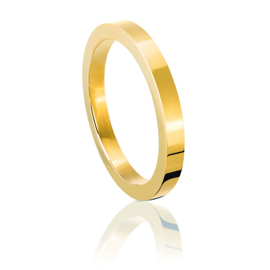 Y esta otra, más sencilla, en oro amarillo de 18kt