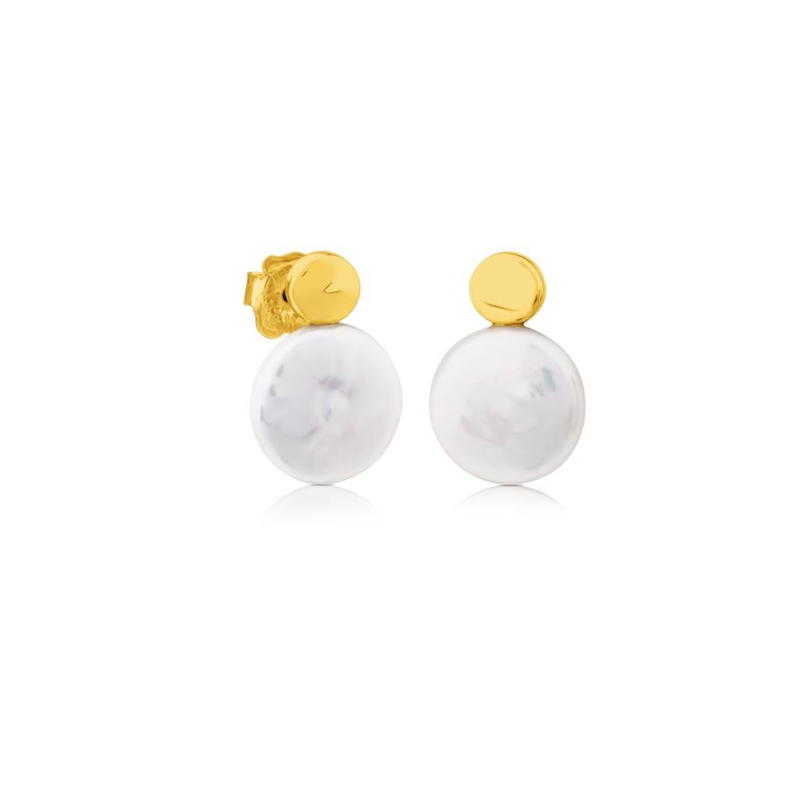 Que son también de oro amarillo de 18kt y perla