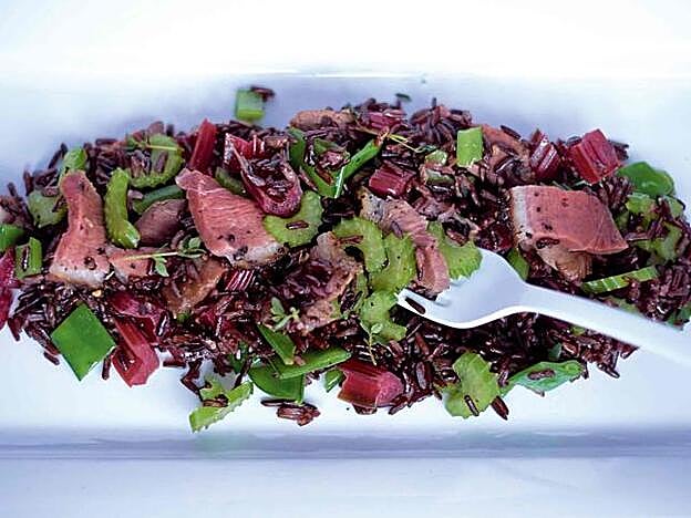 Esta es nuestra ensalada de arroz salvaje.