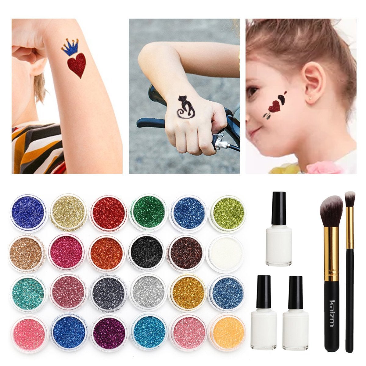 Kit de tatuajes con purpurina de Amazon: 25,99 euros.