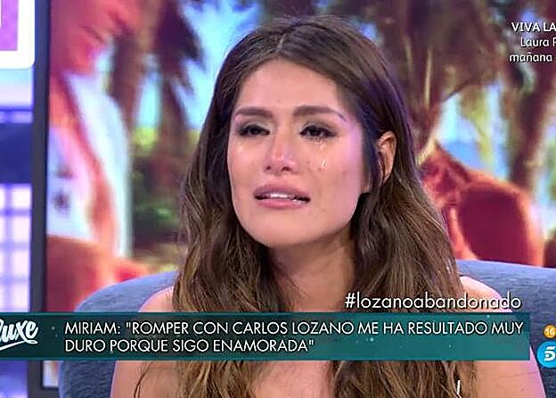 Miriam Saavedra durante su entrevista.