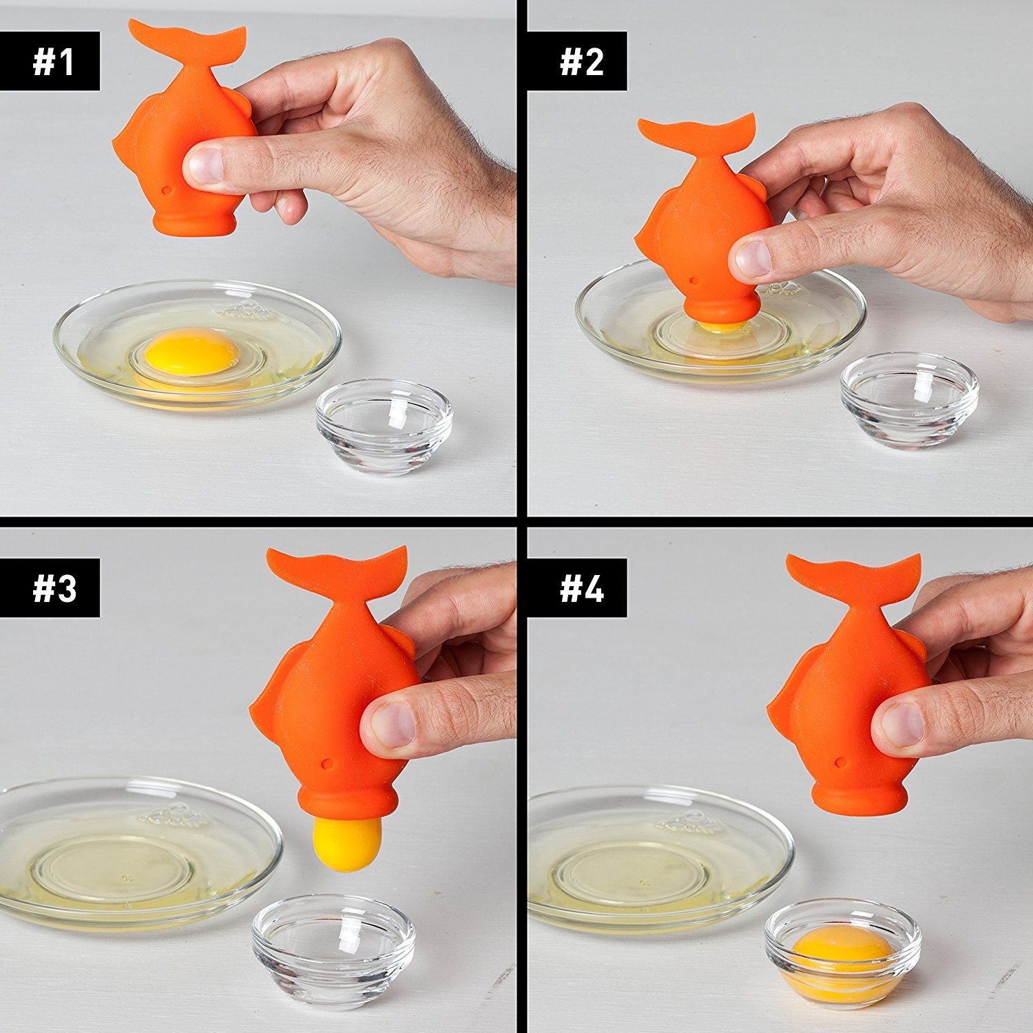 Monkey Business Yolkfish para separar la yema de la clara. Nunca había sido tan fácil. (12 euros).