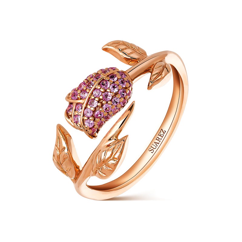 Anillo en forma de flor de la colección Romeo y Julieta.