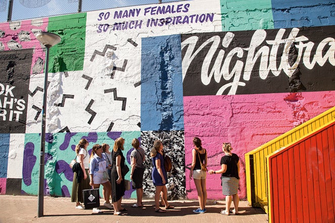 Grafiti cerca de puente Hopflein.