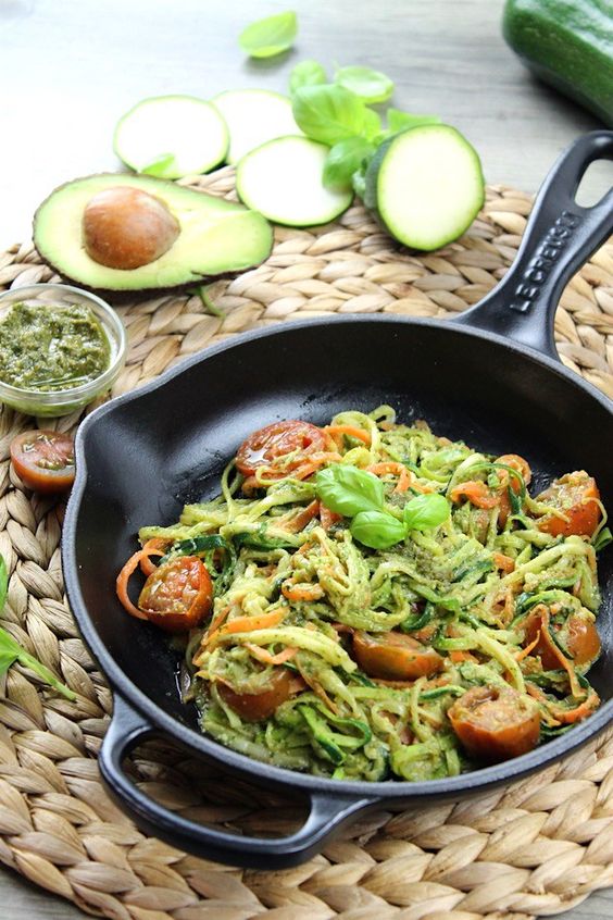 Espaguetis con aguacate y tomate cherry: Otra excusa para comer aguacate como con la pizza es la pasta. Puedes acompañar uno de los platos más básicos de los cocinitas con uno de los alimentos más nutritivos, afrodisíaco y con efecto antiinflamatorio: ¡el aguacate!