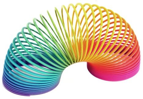 Horas y horas moviendo el muelle de colores que nos dejaba hipnotizados. Se de quien a veces lo usaba de pulsera... ¿qué uso le diste tú?