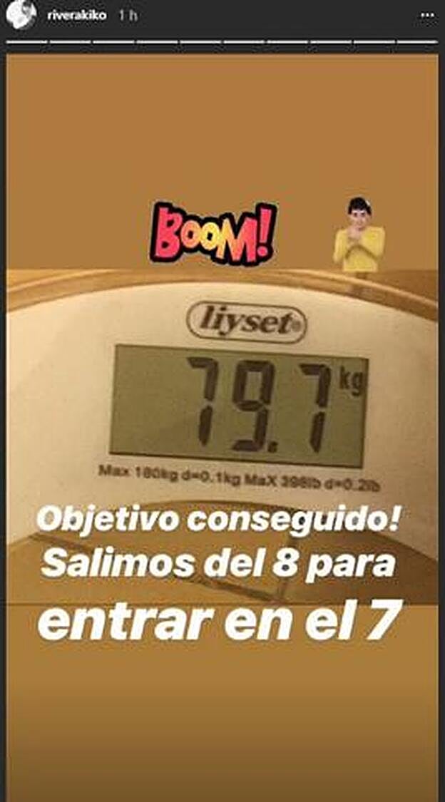 Kiko Rivera muestra su peso actual