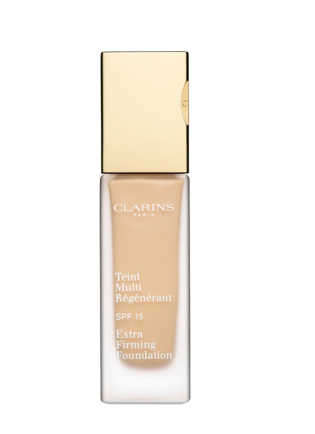 Teint Multi-Régénérant SPF15 de Clarins. Una base de maquillaje antiedad, con una acción reafirmante y alisante eficaz. Cobertura media y acabado satinado. (48,50€)