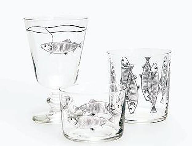 Vasos y copas de cristal, de Zara Home.