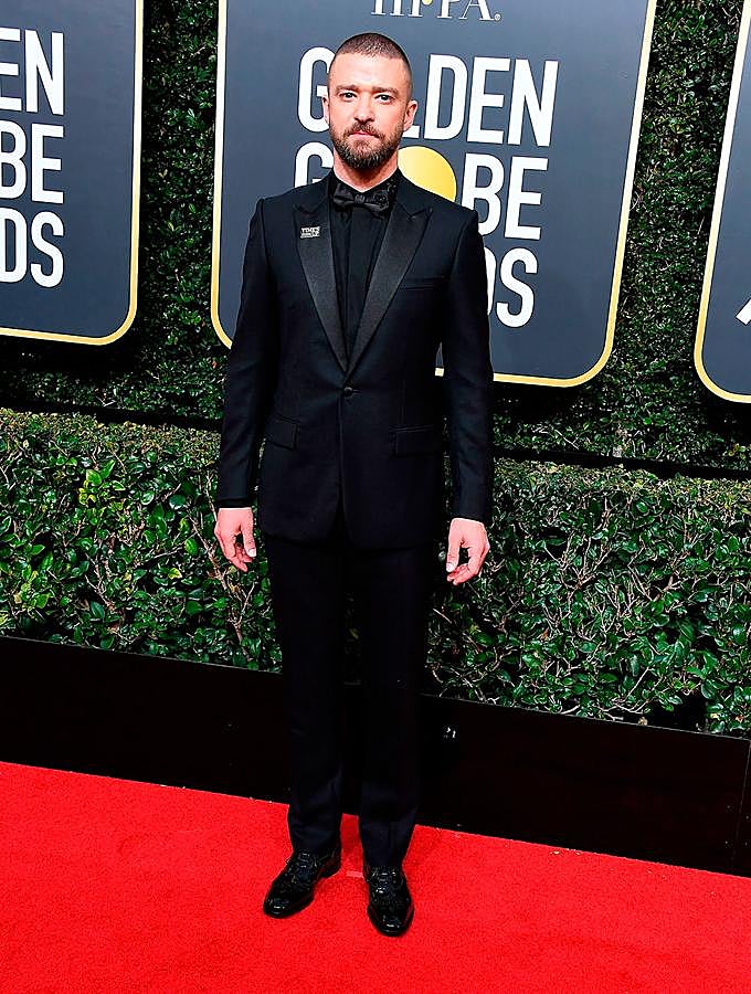 Con este estilismo para los Globos de Oro, dio en el clavo. Sobrio, elegante y acertado. Con él mostraba su apoyo a la causa de la noche: el movimiento ‘Time’s Up’, que había pedido que la etiqueta de la noche fuera el negro riguroso. Y él cumplió, con este traje en el que salvó el riesgo de parecer un camarero con una camisa también negra.