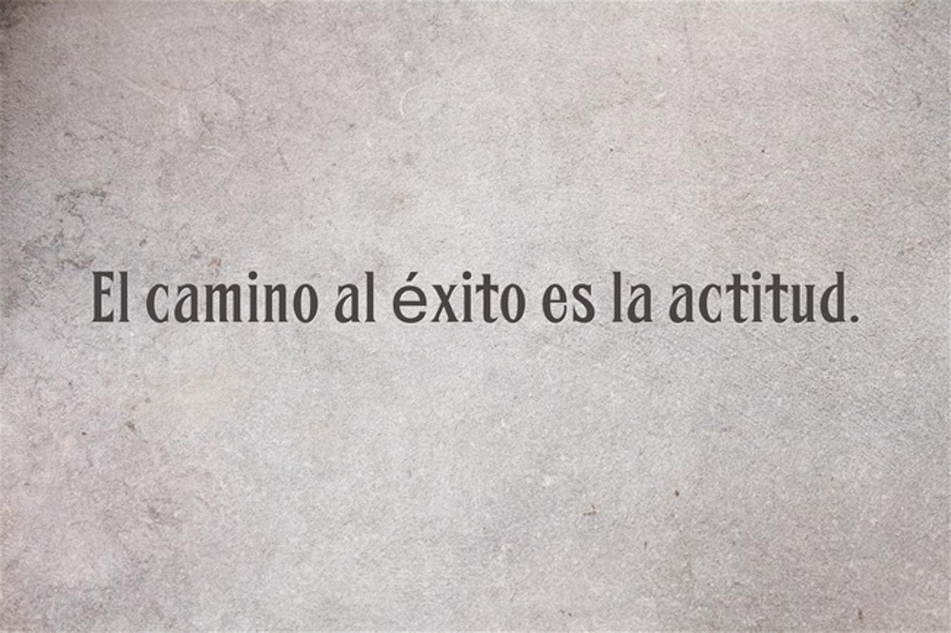 El camino al éxito es la actitud.