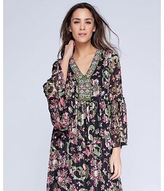Vestido Niza largo estampado, 127,95 euros.