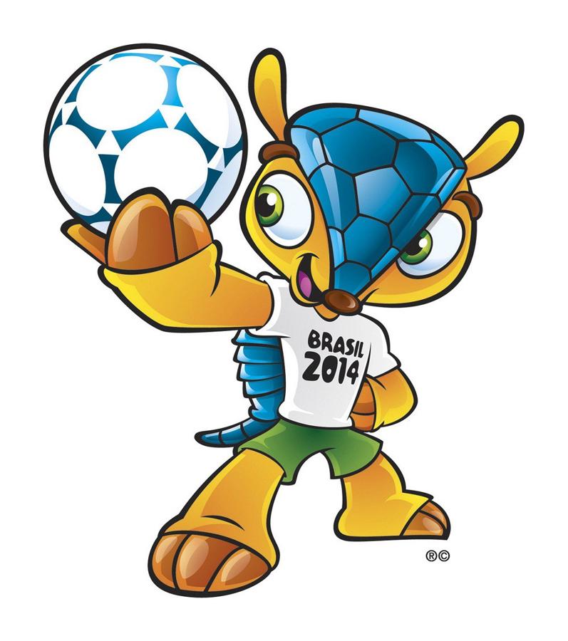 Fuleco, mascota del Mundial de Brasil 2014.