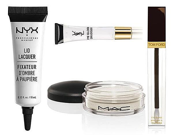 1. Lid Lacquer de Nyx (6,90 euros) 2. Eye Gloss Smudger de Yves Saint Laurent (32,60 euros) 3. Studio Eye Gloss de M·A·C. 4. Eye glossde Tom Ford (37 euros).