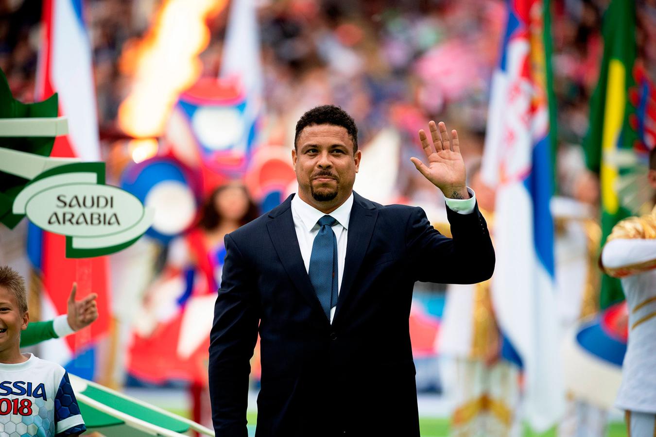 Ronaldo Nazario en la ceremonia de inauguración del Mundial de Rusia 2018.