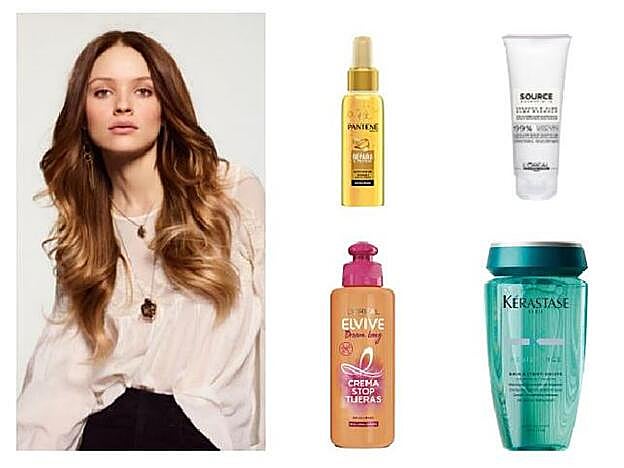 1. Aceite Seco Repara &amp; Protege con Vitamina E de Pantene (6,49 €). 2. Source Essentielle Daily Detangling Cream de L’Oréal Professionnel (c.p.v.). 3. Elvive Dream Long Crema Stop Tijeras de L’Oréal Paris (4,60 €). 4. Champú Extensioniste Bain de Kérastase (18 €).
