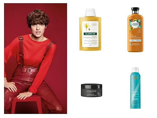 1. Champú Nutritivo Ylang Ylang de Klorane (14,74 €). 2. Bio:Renew Acondicionador Suave Aceite de Moringa Dorada de Herbal Essence (4,99 €). 3. Style Lab Molding Clay de Living Proof (25 €). 4. Spray Texturizante Seco de Moroccanoil (28,50 €).