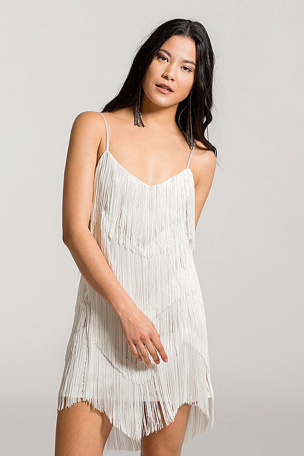 Vestido de flecos de Womance.