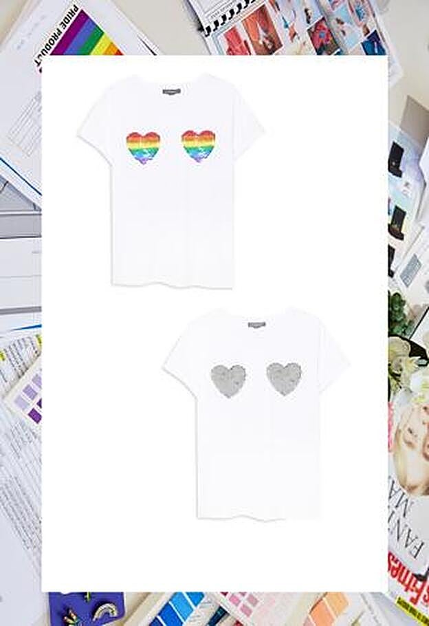 Camiseta con lentejuelas reversibles de Pride, 8 euros.