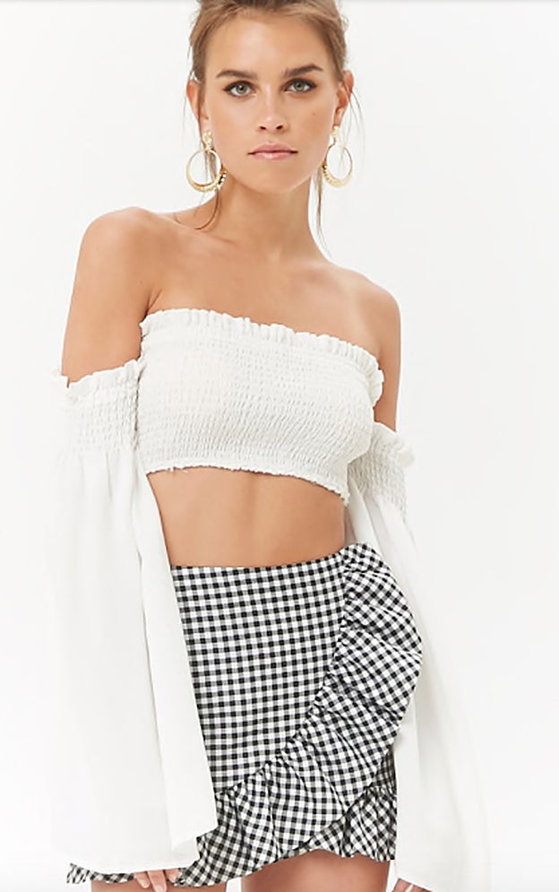 Falda vichy de Revolve.