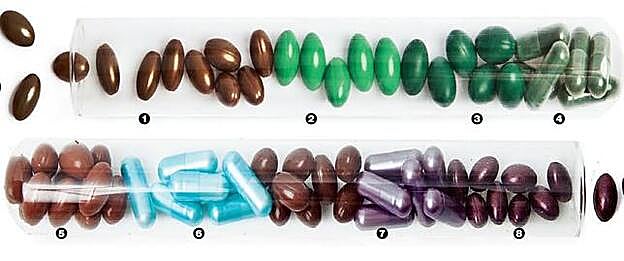 1. Autobronceador de Oenobiol (21 €). 2. Densilogy de Inneov (25,45 €). 3. Vitalfan de René Furterer (28,45 €). 4. Essentials E5 de Gema Cabañero (74 €). 5. Keratin Caps de Klorane (c.p.v.). 6. E’lifexir Cóctel de Belleza Nocturno de Phergal (26,10 €). 7. Solar Intensivo para Pieles Sensibles de Oenobiol (21,33 €). 8. Sunissime de Lierac (31,50 €).