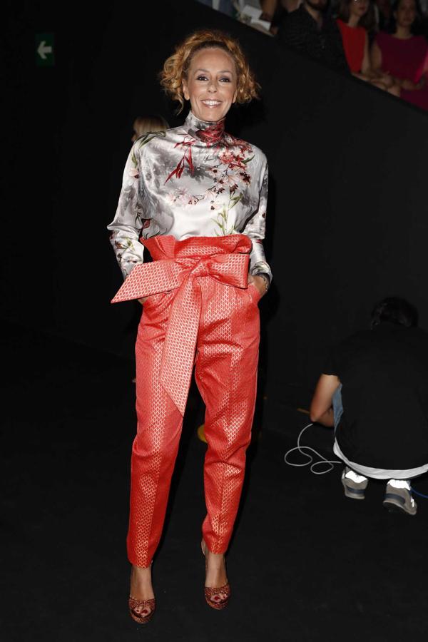 Rocío Carrasco en el dsefile de Hannibal Laguna de MBFWM.