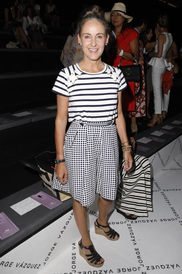 La princesa del Tivorno acudió al desfile del modisto Jorge Vázquez, que se proclamó ganador de esta edición como mejor diseñador.