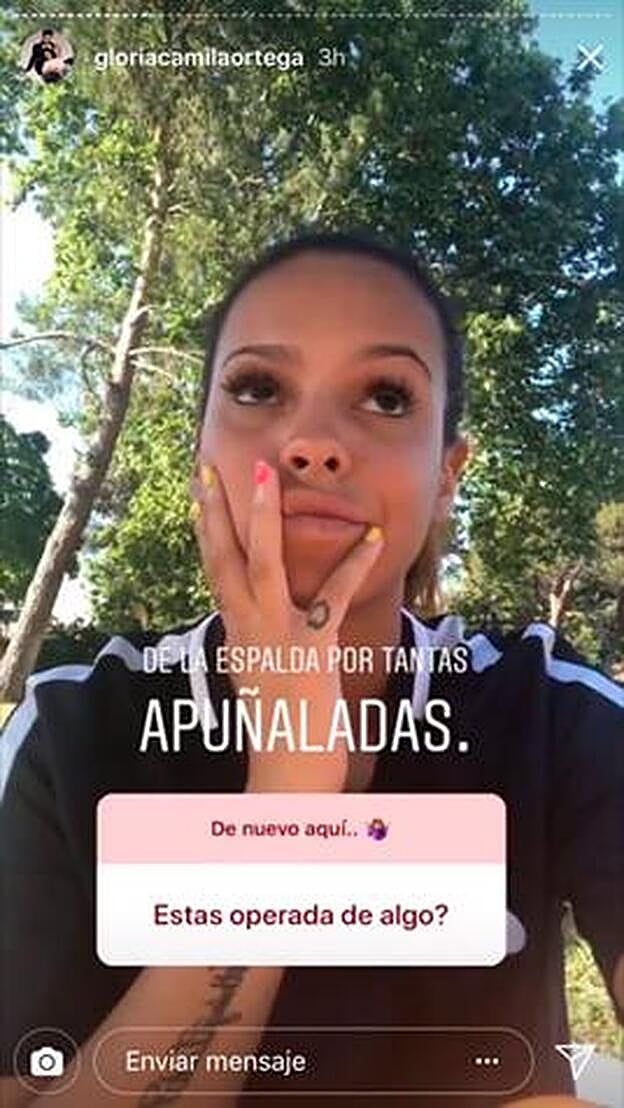 El corte de Gloria Camila a un 'follower'.